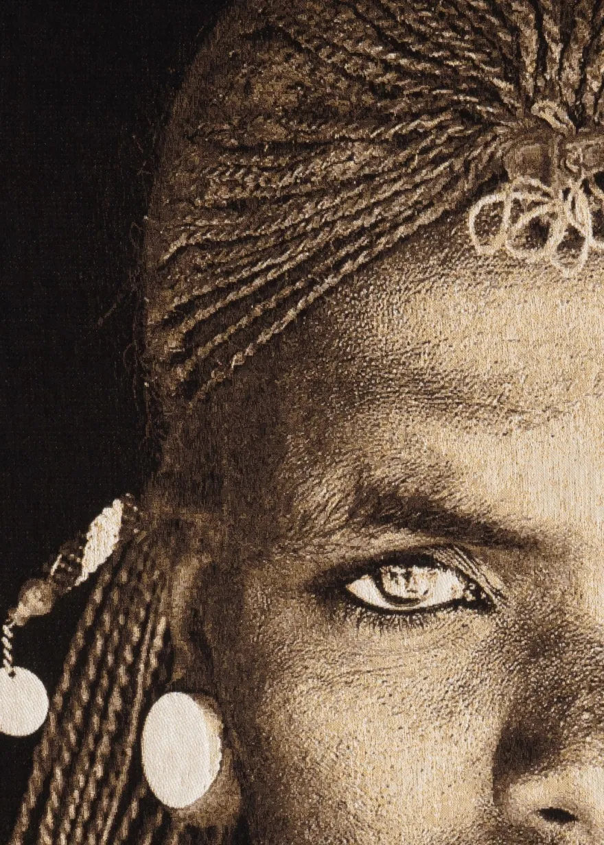 COCOmaison, Samburu Warrior schilderij 75x125cm - Bruin