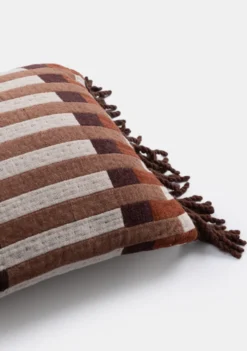 COCOmaison, Tassel kussen 35x55cm - Bruin