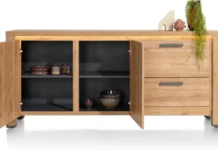 Delmonte, dressoir 190 cm - 2-deuren + 2-laden (LED + dimmer)