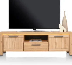 Delmonte, lowboard 170 cm - 2-deuren + 1-lade + 1-niche (LED + dimmer)