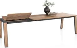 Delmonte, uitschuiftafel 200 (+ 80) x 100 cm