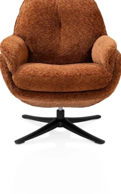 Densa, draaifauteuil - stof Valencia - Koraal