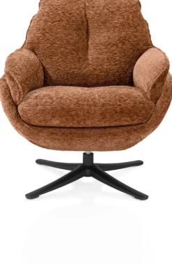 Densa, draaifauteuil - stof Valencia - Koraal