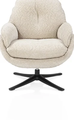 Densa, draaifauteuil - stof Valencia - Koraal