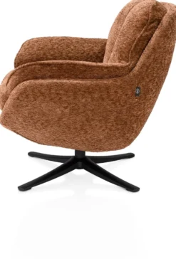 Densa, draaifauteuil - stof Valencia - Koraal