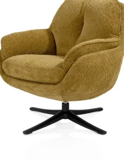 Densa, draaifauteuil - stof Valencia - Koraal