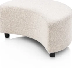 Elise, draaifauteuil met poef - stof Cloudy