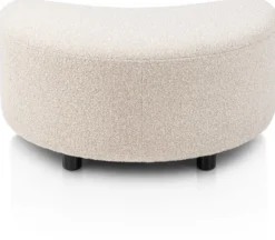 Elise, draaifauteuil met poef - stof Cloudy