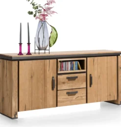Farmland, dressoir 180 cm - 2-deuren + 2-laden + 1-niche (+ LED)