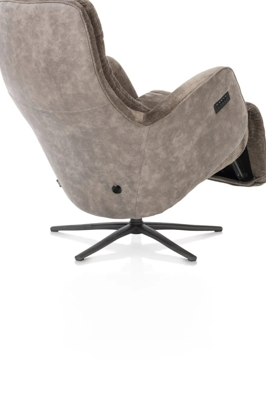 Felino, relaxfauteuil - incl. accu - stofcombinatie Livigno/Oregon