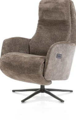 Felino, relaxfauteuil - incl. accu - stofcombinatie Livigno/Oregon