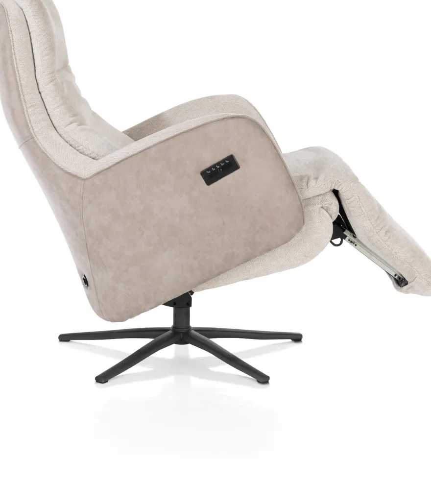 Felino, relaxfauteuil - stofcombinatie Livigno/Oregon