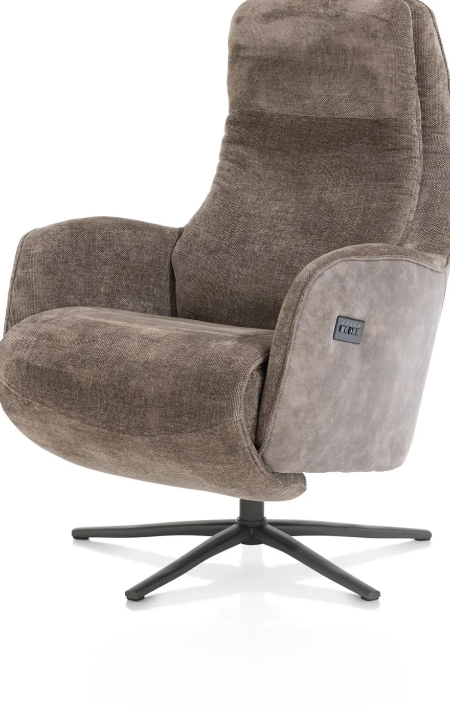 Felino, relaxfauteuil - stofcombinatie Livigno/Oregon