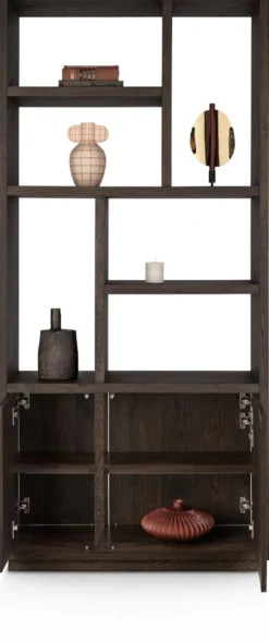 Gijon, roomdivider 100 cm - 4-deuren + 6-niches