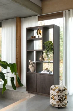 Gijon, roomdivider 100 cm - 4-deuren + 6-niches