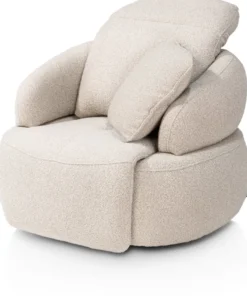 Hollywood, homecinema draaifauteuil - incl. accu - stof Cloudy - Olijf