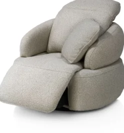 Hollywood, homecinema draaifauteuil - incl. accu - stof Cloudy - Olijf