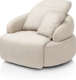 Hollywood, homecinema draaifauteuil XL - incl. accu - stof Cloudy - beige