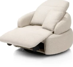 Hollywood, homecinema draaifauteuil XL - incl. accu - stof Cloudy - beige