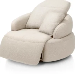 Hollywood, homecinema draaifauteuil XL - incl. accu - stof Cloudy - beige