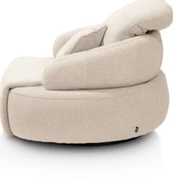 Hollywood, homecinema draaifauteuil XL - incl. accu - stof Cloudy - beige