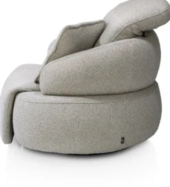 Hollywood, homecinema draaifauteuil - stof Cloudy - Olijf