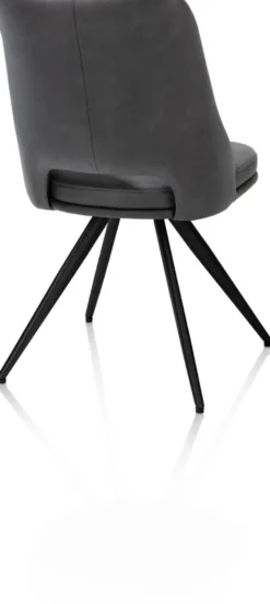 Ian, Eetkamerstoel - 180 graden draaibaar - rough off black - knock down - pala - Antraciet