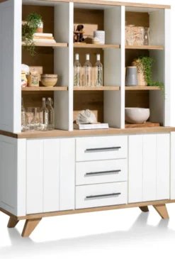 Jardin, buffet 160 cm - 2-deuren + 3-laden + 9-niches - Antraciet