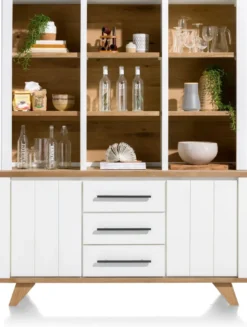 Jardin, buffet 160 cm - 2-deuren + 3-laden + 9-niches - Antraciet