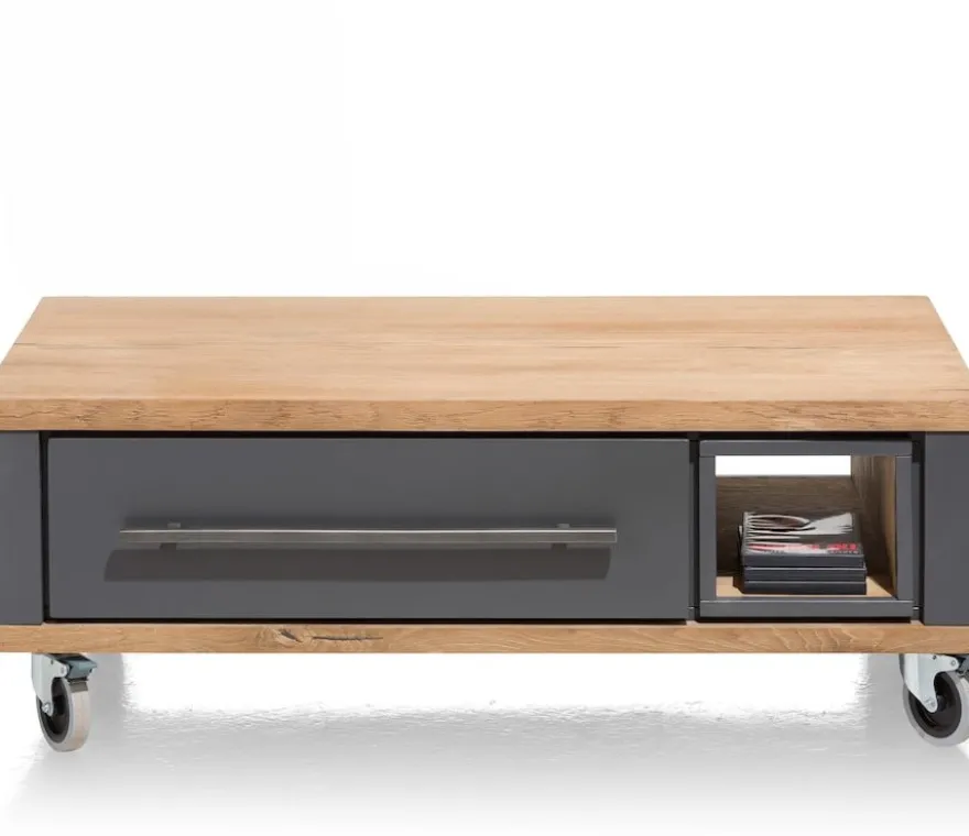 Jardin, salontafel 100 x 60 cm + 2-laden + 1-niche - Antraciet