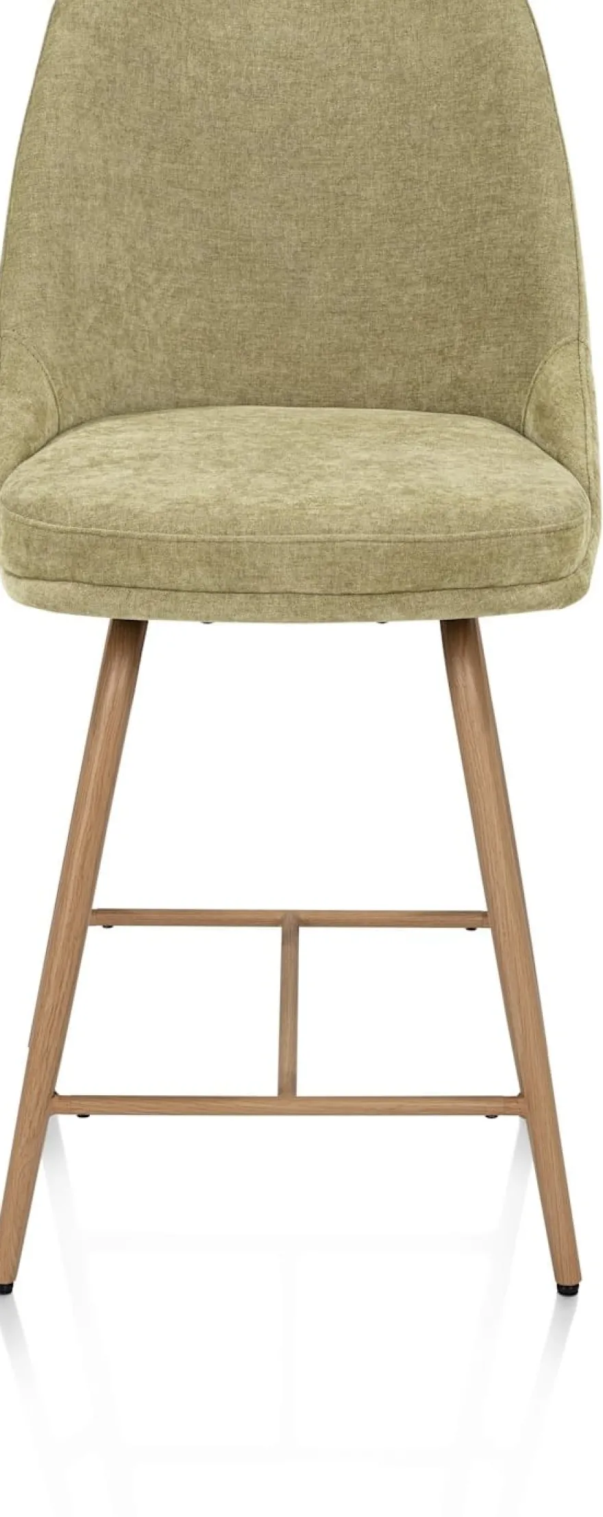Jaxie, Barstoel stof, draaibaar frame houtstructuur - Groen
