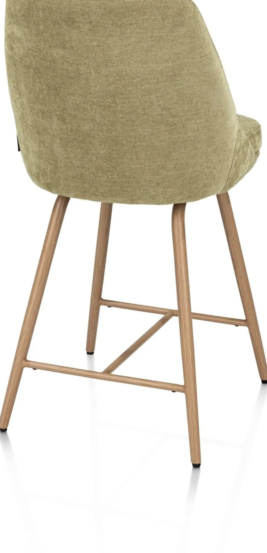 Jaxie, Barstoel stof, draaibaar frame houtstructuur - Groen