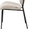 Julia, eetkamerstoel - 4-pootjes - rough off black - stof Vada - beige