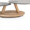 Kiara, salontafel draaibaar - 135x58cm - glasblad