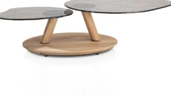 Kiara, salontafel draaibaar - 135x58cm - glasblad