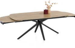 Lattina, Uitschuiftafel 200 (+ 2 x 50 cm.) x 100 cm. - Ceramic oak natural