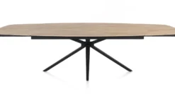 Lattina, Uitschuiftafel 200 (+ 2 x 50 cm.) x 100 cm. - Ceramic oak natural