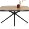 Lattina, Uitschuiftafel 140 (+ 2 x 30 cm.) x 100 cm. - Ceramic oak natural