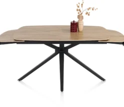 Lattina, Uitschuiftafel 140 (+ 2 x 30 cm.) x 100 cm. - Ceramic oak natural