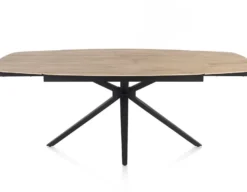 Lattina, Uitschuiftafel 140 (+ 2 x 30 cm.) x 100 cm. - Ceramic oak natural