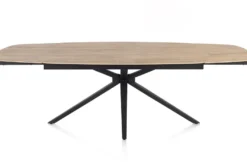 Lattina, Uitschuiftafel 170 (+ 2 x 40 cm.) x 100 cm. - Ceramic oak natural