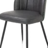 Leo, eetkamerstoel - frame rough off black (ROB) - stof Pala - Antraciet