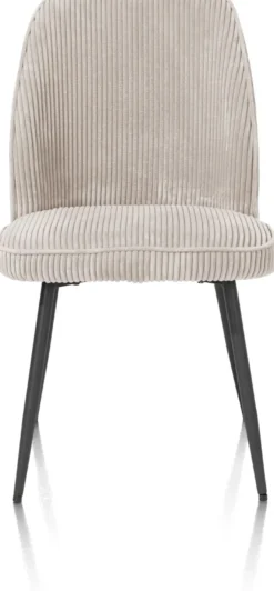 Leonidas, eetkamerstoel - frame rough off black (ROB) - stof Rivas - charcoal