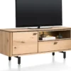 Livada, lowboard 140 cm - 1-deur + 1-klep + 1-niche - Natural