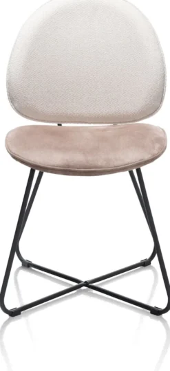 Luna, eetkamerstoel - tube frame (ROB) - combi Ponti / Calabria - Creme