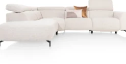 Martano, hoekbank links - stof Brioni - Creme