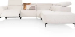 Martano, hoekbank rechts - stof Brioni - Creme