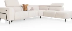 Martano, hoekbank rechts - stof Brioni - Creme