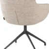 Mateo, armstoel - draaibaar - graphiet - Bellini - Creme