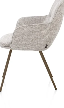 Mateo, armstoel - 4-pootjes - steelbrown - Bellini - Kiezel